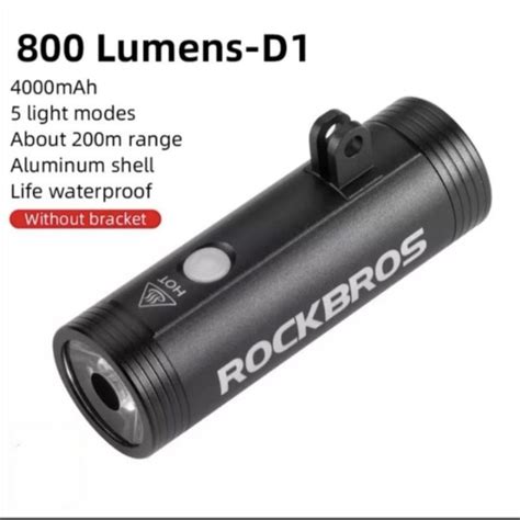 Jual Lampu Sepeda Rockbros D Lumens Headlight Bike Light