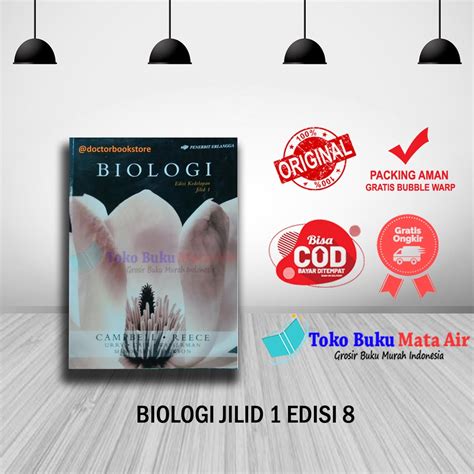 Jual BEST SELLER ORIGINAL BIOLOGI JILID 1 EDISI 8 CAMPBELL ERLANGGA