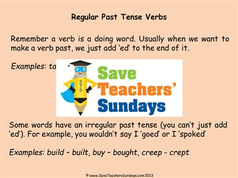 Regular And Irregular Past Tense Verbs Lesson Plan And Worksheets Teaching Resources