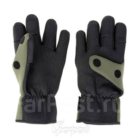 Перчатки рыбацкие Fisher неопрен. на липучке, цв. хаки Helios, новый, в ...