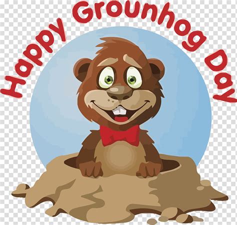 Groundhog Day Happy Groundhog Day Groundhog Spring Cartoon Brown