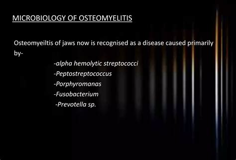 Osteomyelitis And Osteoradionecrosis Of Jaws PPT