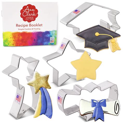 Buy Ann Clark Cookie Cutters 4 Piece Graduation Cookie Cutter Set With