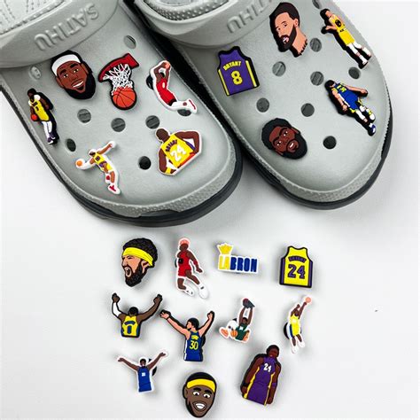 New Jibbitz Nba Star James Kobe Lakers Thompson Curry Set Jibbitz Crocs