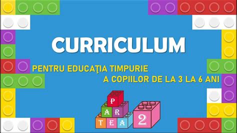 Curriculum Pentru Educa Ie Timpurie Partea Titularizare