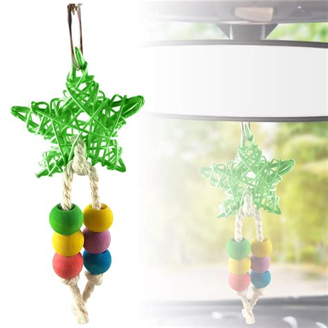 Parrot Chew Toy Woven Rattan Five Pointed Star For Interactive Play And