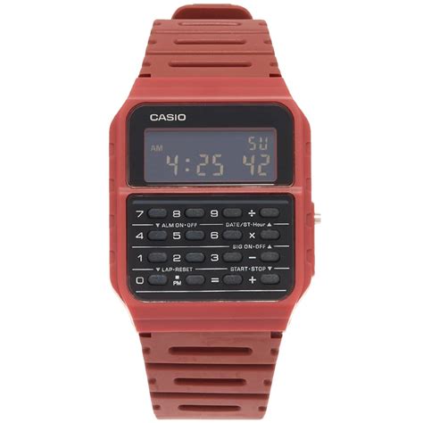 Casio Vintage Calculator Watch Red End Europe