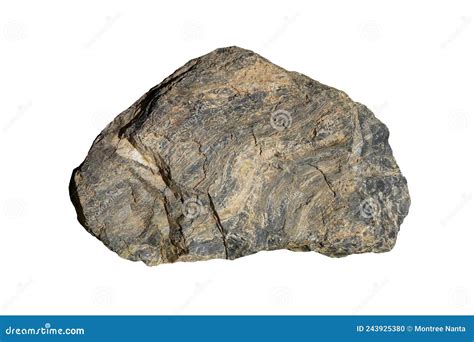 Big Tuff Rock Isolated on White Background. Stock Photo - Image of ...