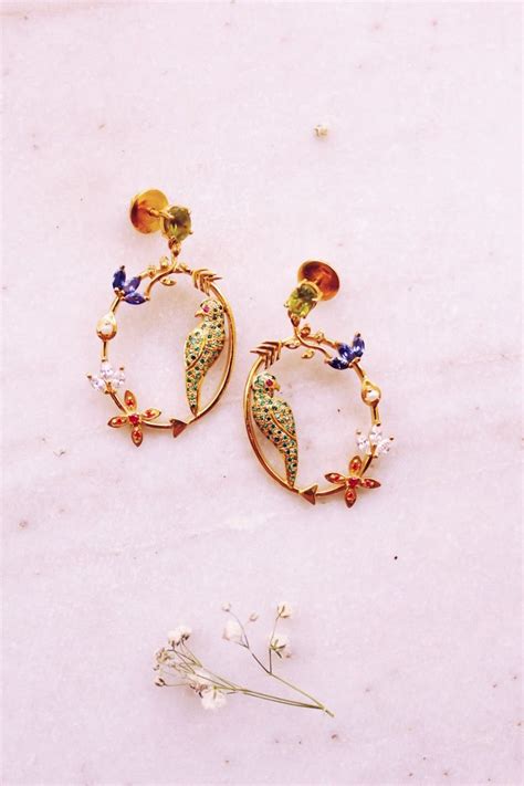 Flower Earrings Gold Earrings Goddess Product Launch Romance