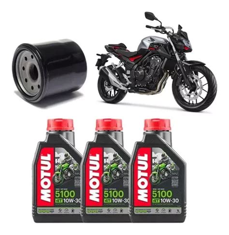 Motul 10w30 Kit Troca De Óleo Honda Cb500 f R X Ffp004 Mxx