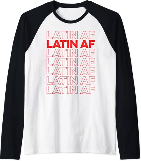 Latin AF Latino Pride Flavor Hip Hop Pride Raglan Baseball Tee Amazon