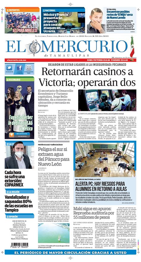 El Mercurio De Tamaulipas 1 De Marzo De 2022 By El Mercurio De Tamaulipas Online Issuu