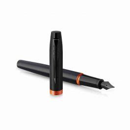 PARKER IM Vibrant Rings Penna Stilografica Lacca Nera Satinata Con