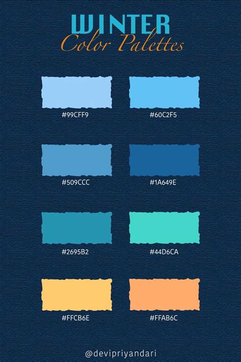 These Winter Color Palettes Are A Combination Of The Sky In Day And Night Aurora And Sunlight