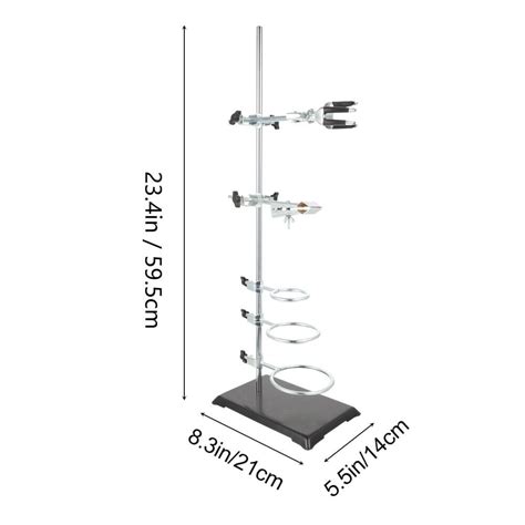 Lab Retort Stand With Clamp Metal Brackets Titration Extraction