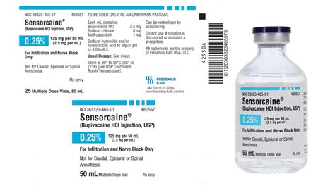 Sensorcaine Bupivacaine Hcl Mg Ml Infiltration And Nerve