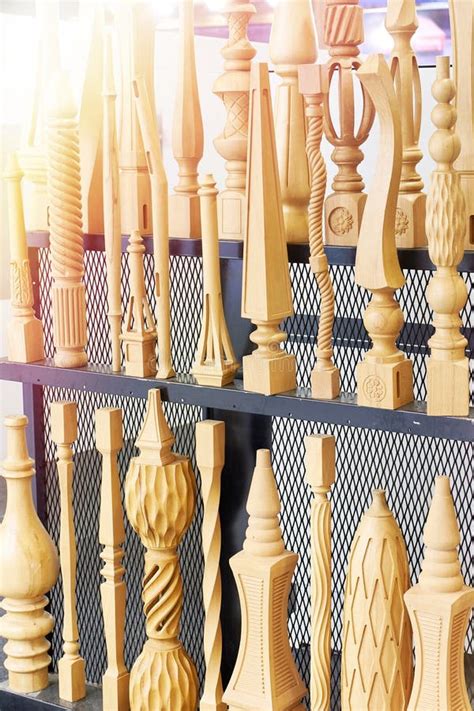 Wooden Balusters for Stairs Stock Photo - Image of stairs, decor: 302238298