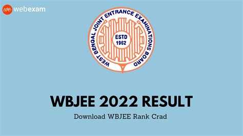 Wbjee Result 2022 Check Rank Download Wbjee Rank Card