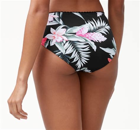 NEW TOMMY BAHAMA Ginger Flowers Shirred Hipster Bikini Bottoms Size