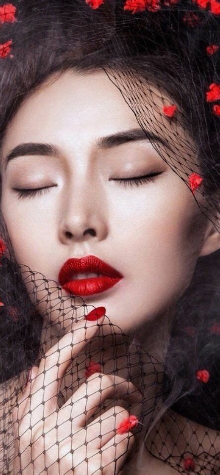 Pin By Darksorrow On Beautiful And Sexy Asian Women Perfect Red Lips