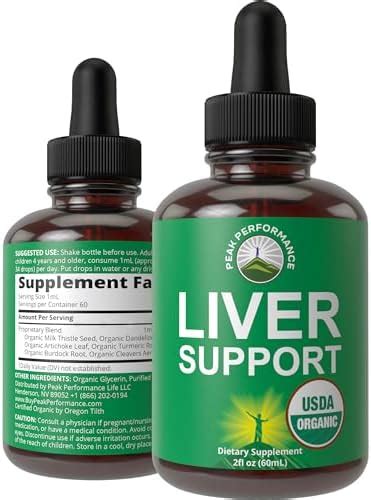 Usda Organic Liver Cleanse Detox And Repair 6 In 1 Liquid Drops With Organic Milk