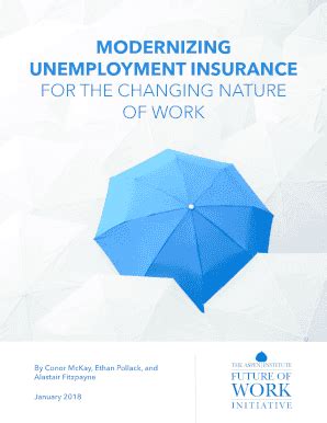 Fillable Online Assets Aspeninstitute Modernizing Unemployment