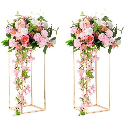 Column Vases Wedding Centerpieces For Tables Metal Flower Stand