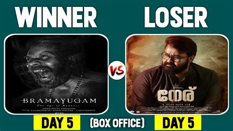 Bramayugam Vs Neru Days Box Office Collection Mohanlal Vs Mammootty