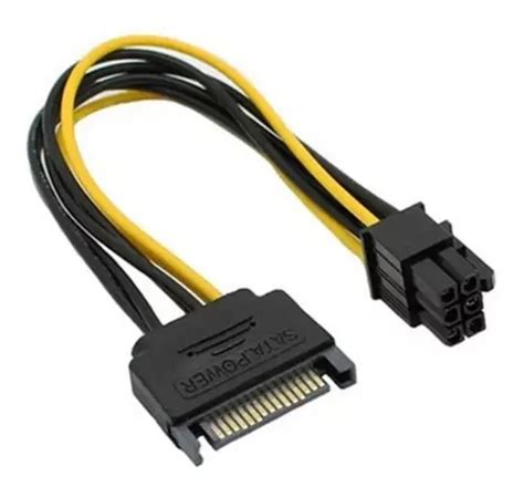 Cabo Adaptador Energia Gpu Placa De Video Sata Para 6 Pinos MercadoLivre