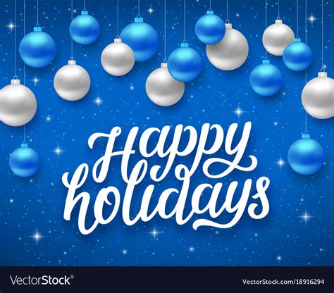 Happy holidays card with season greetings Vector Image