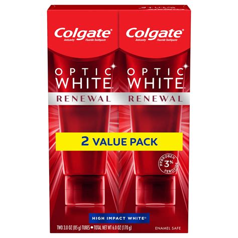 Colgate Optic White Renewal Teeth Whitening Toothpaste High Impact