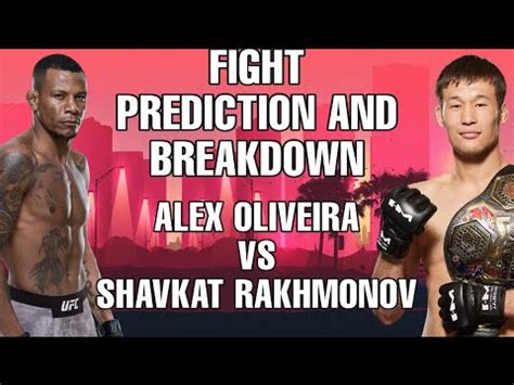 Alex Oliveira Vs Shavkat Rakhmonov MMA Island Picks YouTube