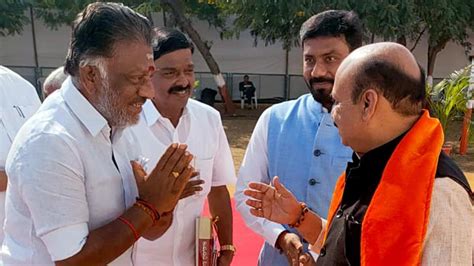 Panneerselvam met BJP leaders on sidelines of Gujarat oath event ...