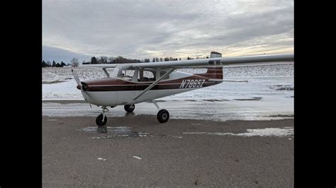 Cessna 150C Deer On The Runway Gusty Crosswind Day YouTube