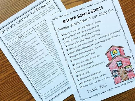 Free Back To School Parent Packet Simply Kinder