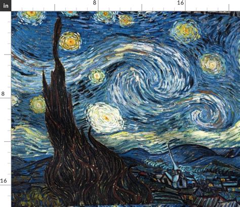 Starry Night Fabric Van Gogh The Starry Night 1889 20x24 By