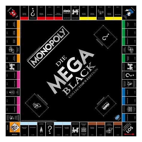 Winning Moves Monopoly Board Game Mega Black Edition German Version