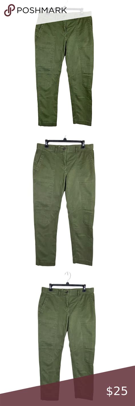 Gap Broken In Straight Utility Chino Dark Green Carpenter Stretch Khaki