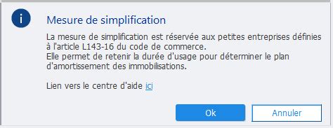 Mettre En Place La Mesure De Simplification Dans EBP Immobilisations