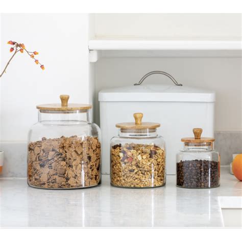 Giant Glass Jar Kitchen Storage Large Glass Jar Mango Wood Lid Kitchen Glass Pasta Jar