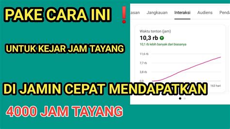 Cara Cepat Mendapatkan 4000 Jam Tayang Channel YouTube YouTube