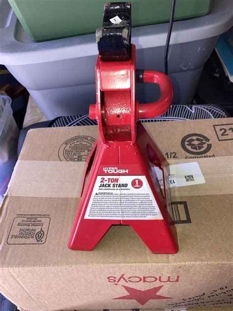 Hyper Tough 2 Ton Heavy Duty Jack Stand Redblack Single Unit T42002w 2