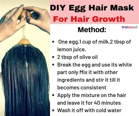 15 Homemade Natural Diy Masks For Hair Growth Trabeauli Hair Mask