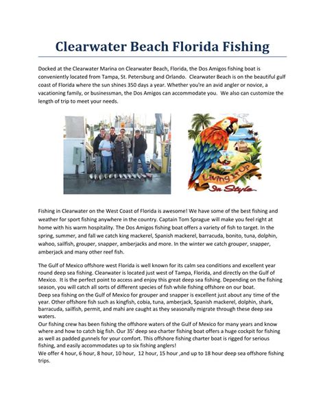 Clearwater beach florida fishing by clearwaterbeachsportfishing - Issuu