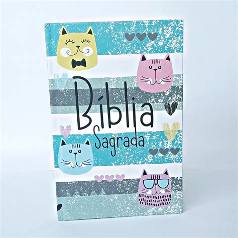 Bíblia Sagrada Cats Gatinhos Acf Capa Dura Shopee Brasil