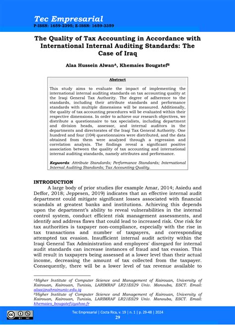 Pdf The Quality Of Tax Accounting In Accordance With International