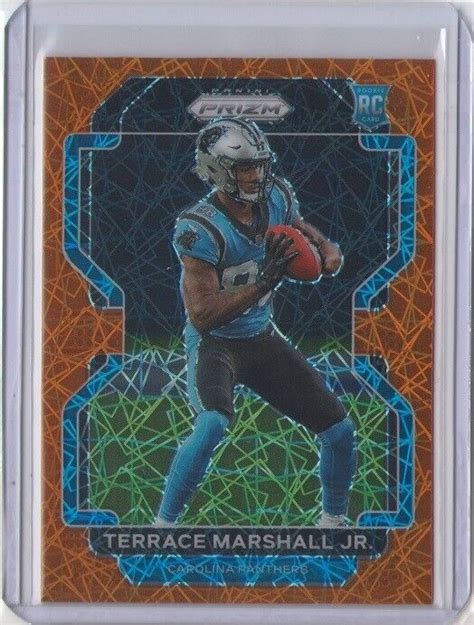 TERRACE MARSHALL JR 2021 Panini Prizm RC Rookie Lazer 348 PANTHERS LSU