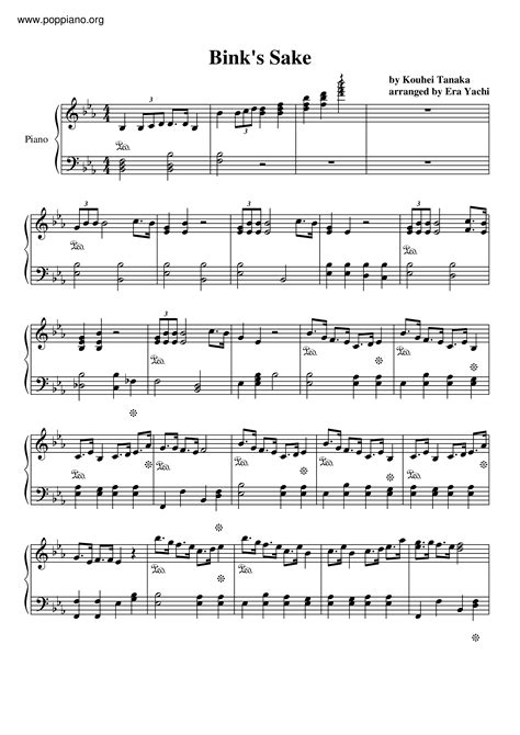 One Piece Binks Sake Sheet Music Pdf Free Score Download ★