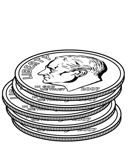 Stacks of Dimes | ClipArt ETC