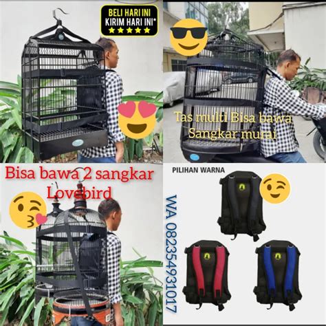 Tas Gendong Sangkar Burung Murai Kacer Lovebird Kenari Multi Bisa Semua